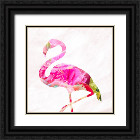 Flamingo Black Ornate Wood Framed Art Print with Double Matting by Tenoever, William