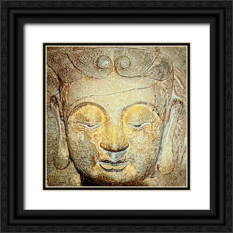 Buddha Black Ornate Wood Framed Art Print with Double Matting by Tenoever, William