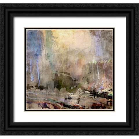 Musings II WC V I Black Ornate Wood Framed Art Print with Double Matting by Tienhaara, Michael