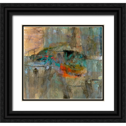 Reflective I Black Ornate Wood Framed Art Print with Double Matting by Tienhaara, Michael