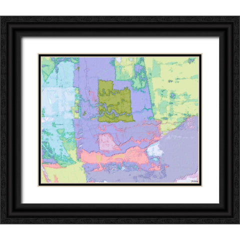 Sherbert I V 5 Black Ornate Wood Framed Art Print with Double Matting by Tienhaara, Michael