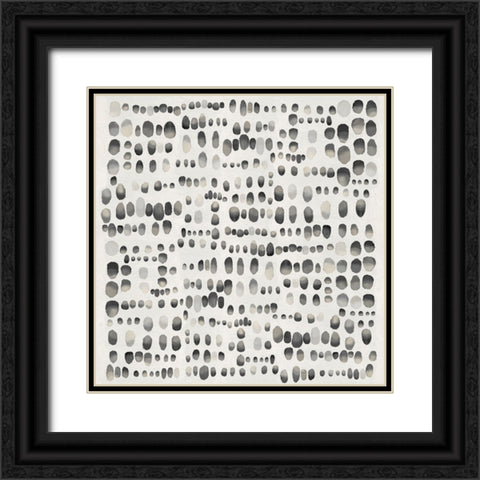 Playful Black and Gray II Black Ornate Wood Framed Art Print with Double Matting by Perry, Angela