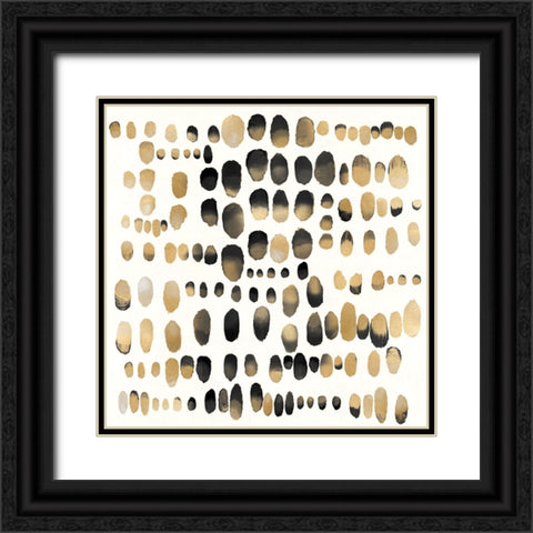 Playful Gold and Black II Black Ornate Wood Framed Art Print with Double Matting by Perry, Angela