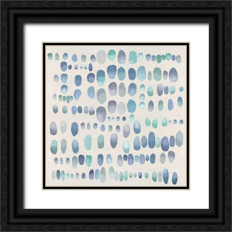 Playful Green and Purple II Black Ornate Wood Framed Art Print with Double Matting by Perry, Angela