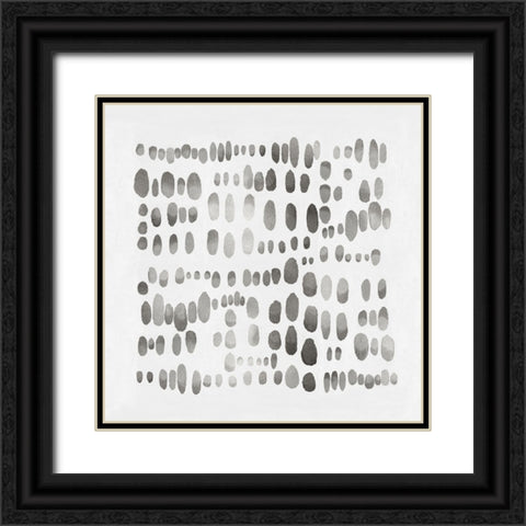 Playful Silver I Black Ornate Wood Framed Art Print with Double Matting by Perry, Angela