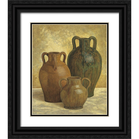 Composizione di vasi Black Ornate Wood Framed Art Print with Double Matting by Mazo, Andre