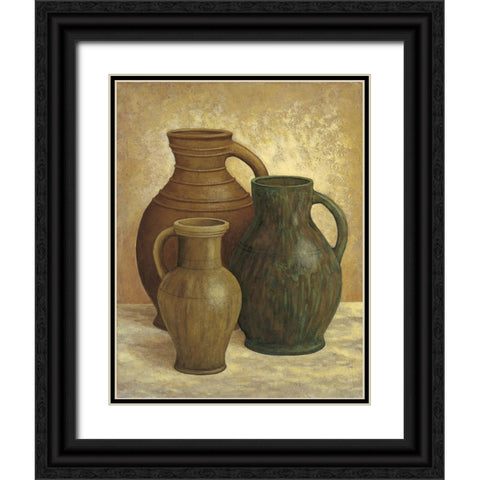 Vasi di terracotta Black Ornate Wood Framed Art Print with Double Matting by Mazo, Andre