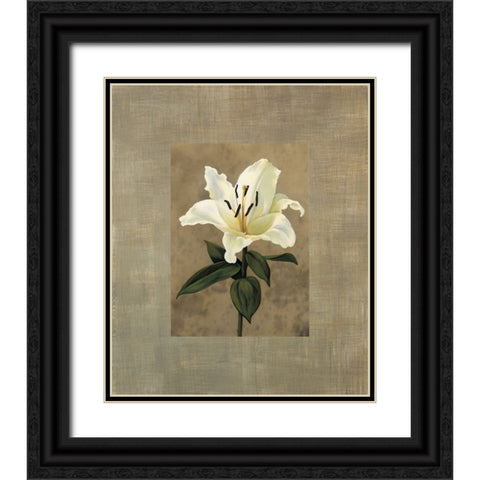 Lily Black Ornate Wood Framed Art Print with Double Matting by Trivelli, Andrea