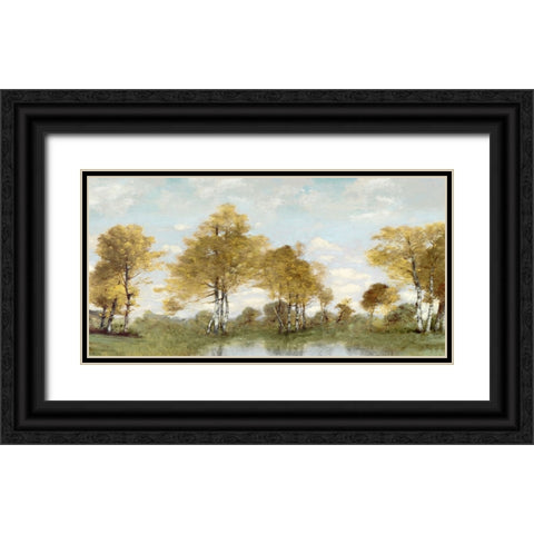 Golden Tree Pond IV Black Ornate Wood Framed Art Print with Double Matting by McKee, Christy