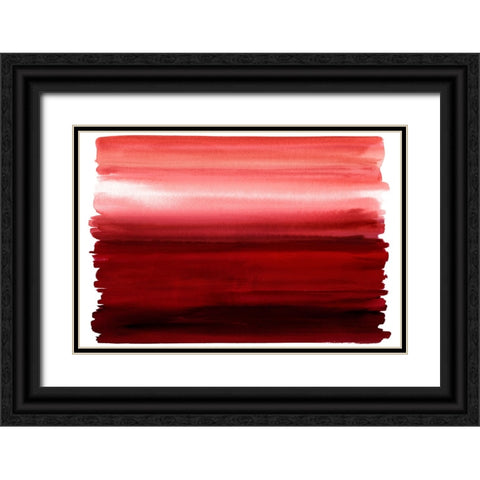 Ombre Red I Black Ornate Wood Framed Art Print with Double Matting by Corbin, Allie