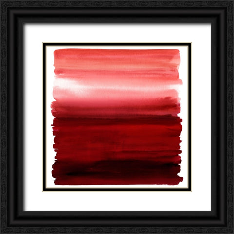 Ombre Red II Black Ornate Wood Framed Art Print with Double Matting by Corbin, Allie
