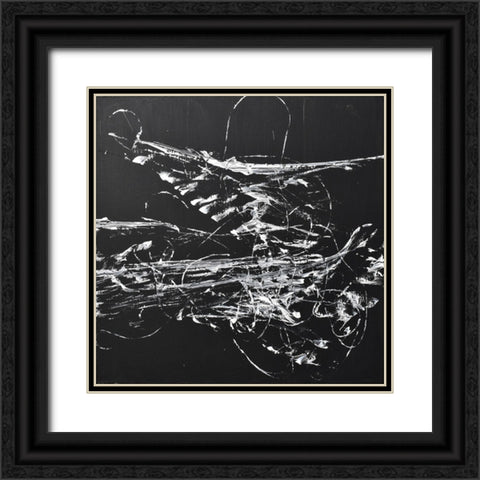 String Theory Space Black Ornate Wood Framed Art Print with Double Matting by Klingeler, Christian