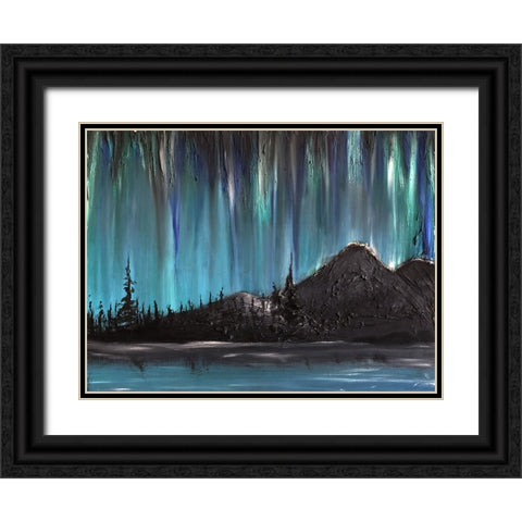 Nordlys Night Black Ornate Wood Framed Art Print with Double Matting by Klingeler, Christian