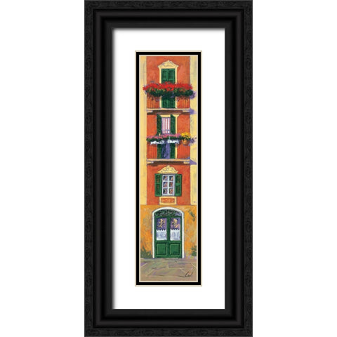 Balconi liguri IV Black Ornate Wood Framed Art Print with Double Matting by Corallo, Daniela