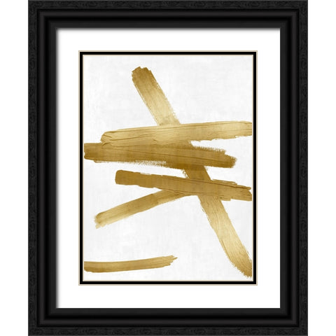 Crossroads Gold II Black Ornate Wood Framed Art Print with Double Matting by Roberts, Ellie