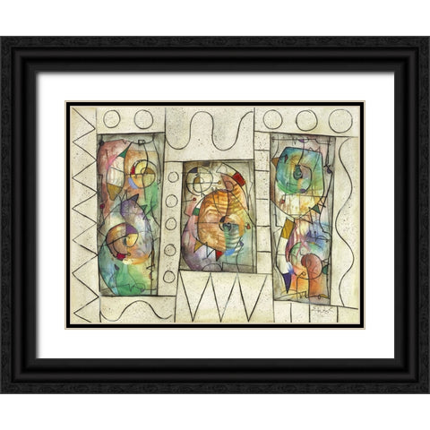 Oasis Black Ornate Wood Framed Art Print with Double Matting by Waugh, Eric