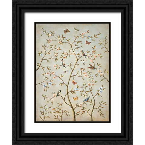 Le Printemp I Black Ornate Wood Framed Art Print with Double Matting by Bouchardeau, Frances