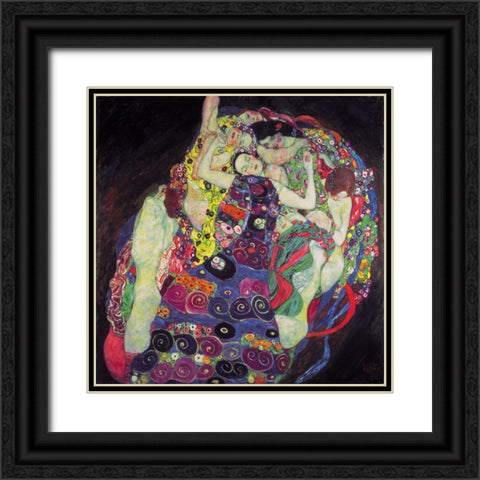 The Virgin Black Ornate Wood Framed Art Print with Double Matting by Klimt, Gustav