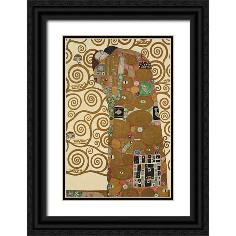 Die Erfllung Black Ornate Wood Framed Art Print with Double Matting by Klimt, Gustav