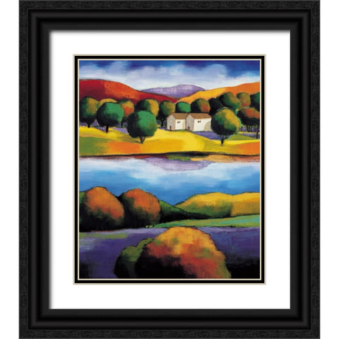Ojai Morning II Black Ornate Wood Framed Art Print with Double Matting by Clarke, Janine
