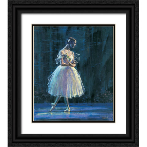 Giselle Black Ornate Wood Framed Art Print with Double Matting by Kam, Jin G.
