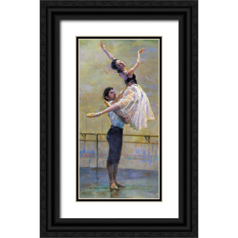 Rehearsal Black Ornate Wood Framed Art Print with Double Matting by Kam, Jin G.