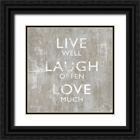Live Well Black Ornate Wood Framed Art Print with Double Matting by MacDowell, Jamie