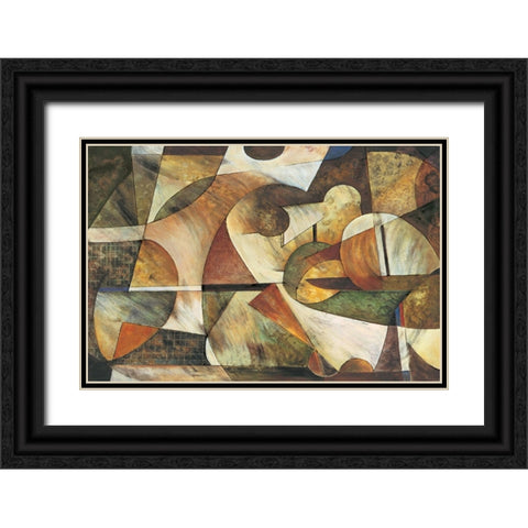 Movement II Black Ornate Wood Framed Art Print with Double Matting by Parsons, Jonathan