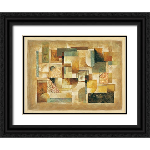 Texture II Black Ornate Wood Framed Art Print with Double Matting by Parsons, Jonathan