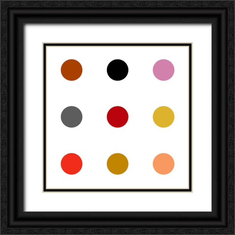 Circle Three Mix Black Ornate Wood Framed Art Print with Double Matting by Langdon, Karl