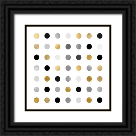 Circle Seven Gold Silver Black Ornate Wood Framed Art Print with Double Matting by Langdon, Karl