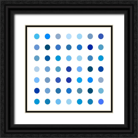 Circle Seven Blue Black Ornate Wood Framed Art Print with Double Matting by Langdon, Karl