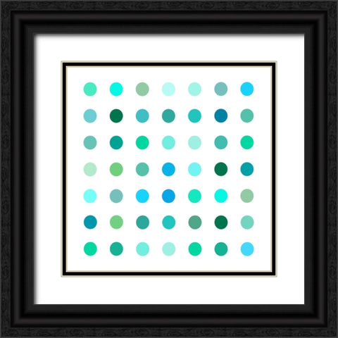 Circle Seven Green Black Ornate Wood Framed Art Print with Double Matting by Langdon, Karl