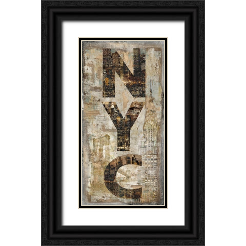 NYC Vertical Black Ornate Wood Framed Art Print with Double Matting by Wilson, Luke