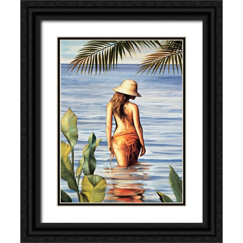 Tropical Resort II Black Ornate Wood Framed Art Print with Double Matting by Arellano, Migdalia