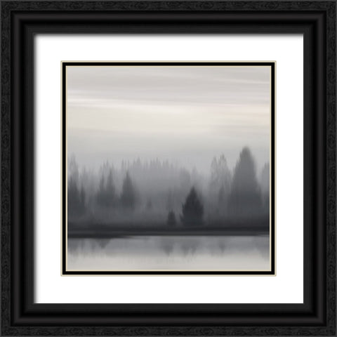 At Dawn Neutral I Black Ornate Wood Framed Art Print with Double Matting by Clark, Madeline