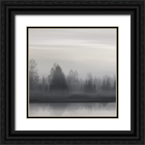 At Dawn Neutral II Black Ornate Wood Framed Art Print with Double Matting by Clark, Madeline