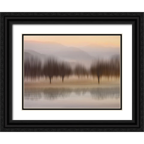 Early Morning I Black Ornate Wood Framed Art Print with Double Matting by Clark, Madeline