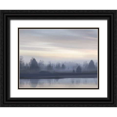 First Light III Black Ornate Wood Framed Art Print with Double Matting by Clark, Madeline