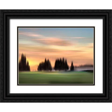 New Day Light Black Ornate Wood Framed Art Print with Double Matting by Clark, Madeline