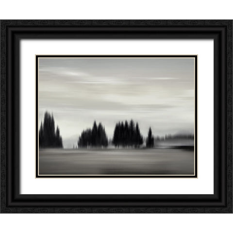 New Day Neutral Black Ornate Wood Framed Art Print with Double Matting by Clark, Madeline