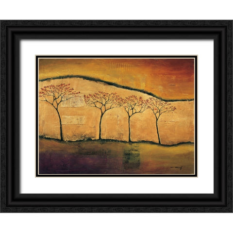 Torn Through I Black Ornate Wood Framed Art Print with Double Matting by Klung, Mike