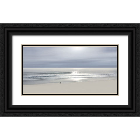 Beach Walk I Black Ornate Wood Framed Art Print with Double Matting by Olsen, Maggie