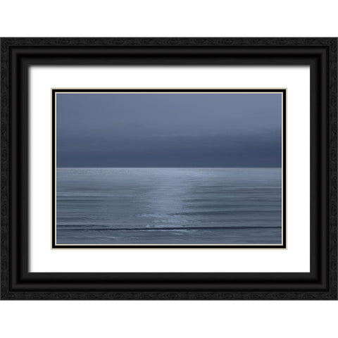 Moonlit Ocean I Black Ornate Wood Framed Art Print with Double Matting by Olsen, Maggie