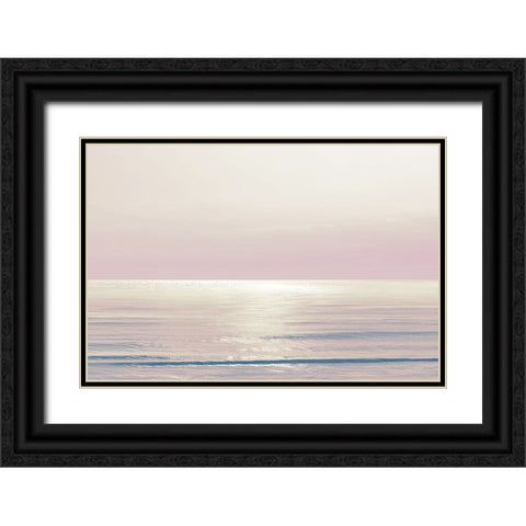 Moonlit Ocean Pink Blush I Black Ornate Wood Framed Art Print with Double Matting by Olsen, Maggie