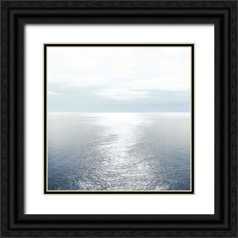 Ocean Light Blue I Black Ornate Wood Framed Art Print with Double Matting by Olsen, Maggie