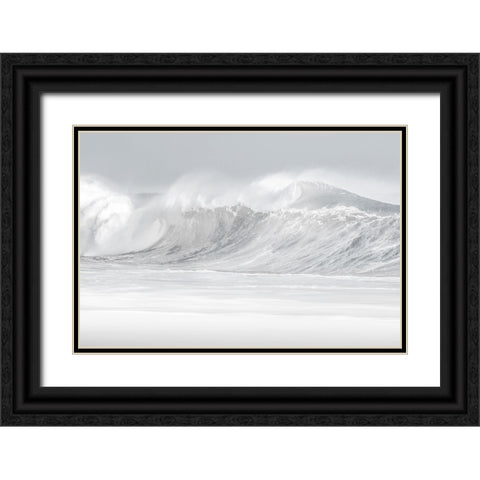 Surf Break Black Ornate Wood Framed Art Print with Double Matting by Olsen, Maggie