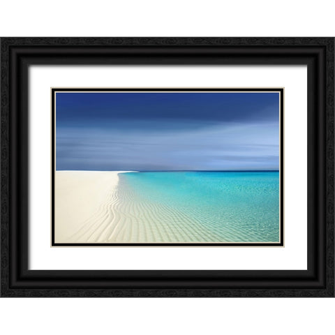 Waters Edge I Black Ornate Wood Framed Art Print with Double Matting by Olsen, Maggie