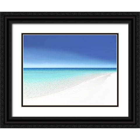 Waters Edge V Black Ornate Wood Framed Art Print with Double Matting by Olsen, Maggie