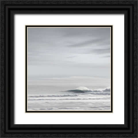 Wave Break Black Ornate Wood Framed Art Print with Double Matting by Olsen, Maggie